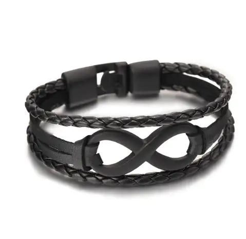 Lucky Figure 8 Leather Bracelet
