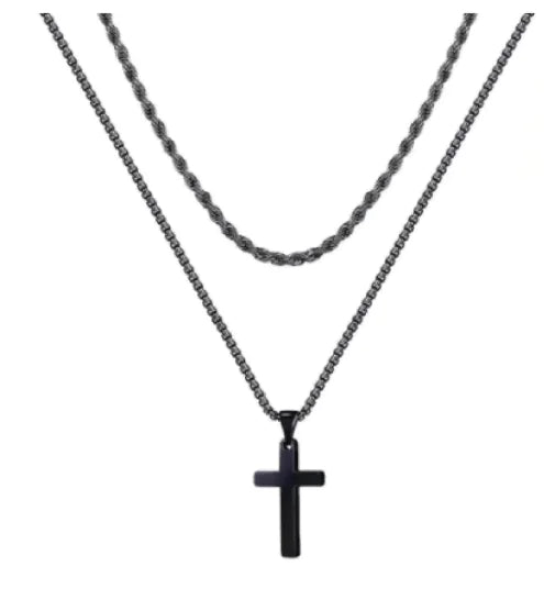 Layered Cross Necklace