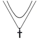 Layered Cross Necklace