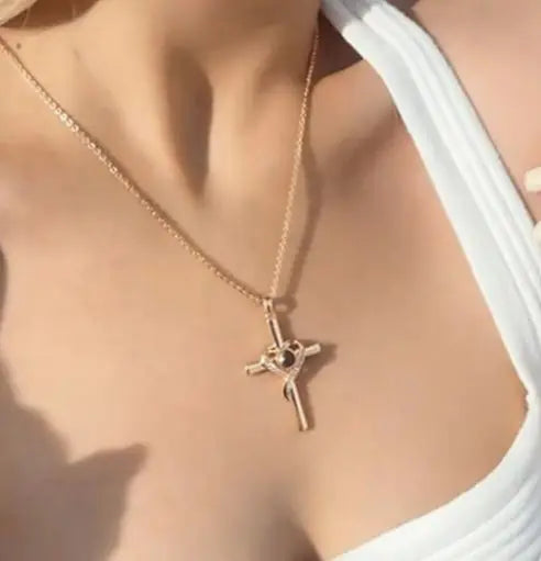 Love Cross Necklace
